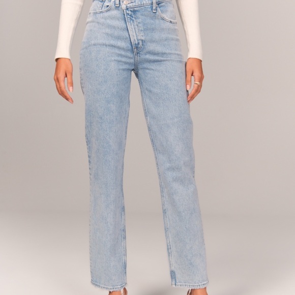 Abercrombie & Fitch Blue Straight Leg Jeans - Picture 2 of 5